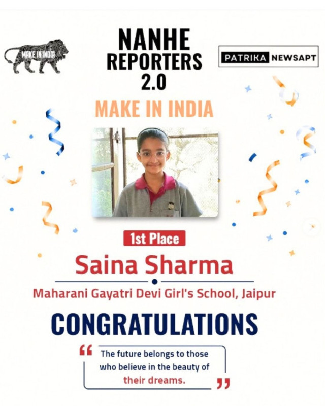 MGD Voices Shine at Nanhe Reporters 2.0