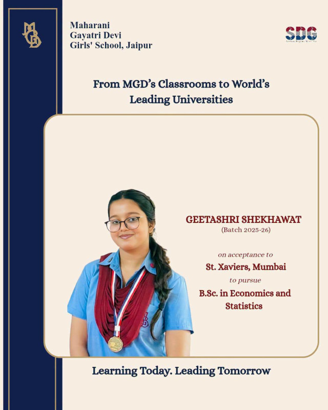 From MGD's Classrooms to the World's Leading Universities.