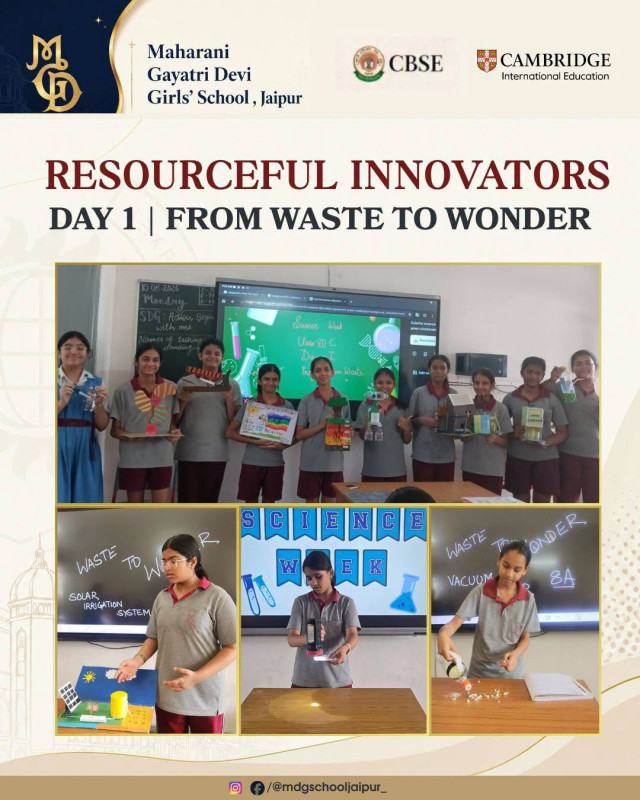 MGD Girls` School is celebrating SCIENCE WEEK