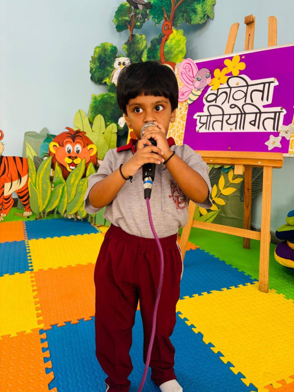 Our Nursery tiny tots - excelling in Kavita Pratiyogita